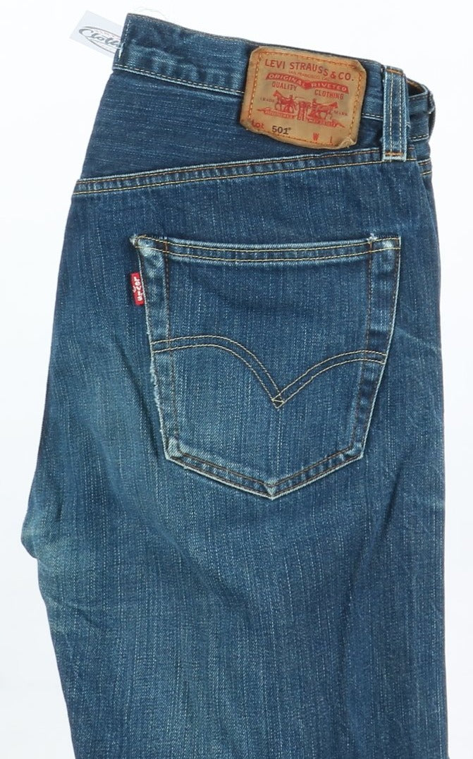 Levi's 501 Shrink to Fit Jeans Denim W36 L32 Uomo Vita Alta Special Edition