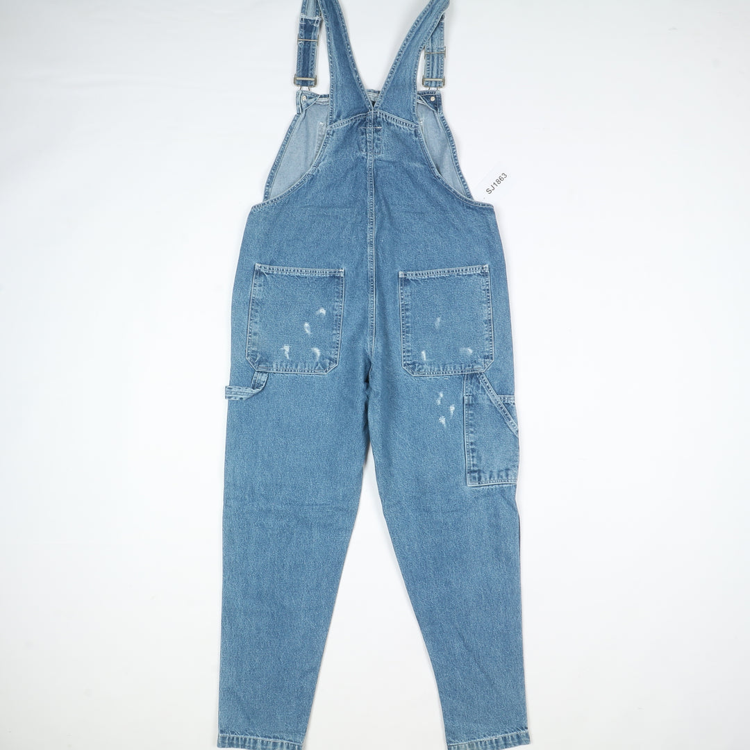 Faded Glory Salopette di Jeans Custom Denim Taglia L Unisex