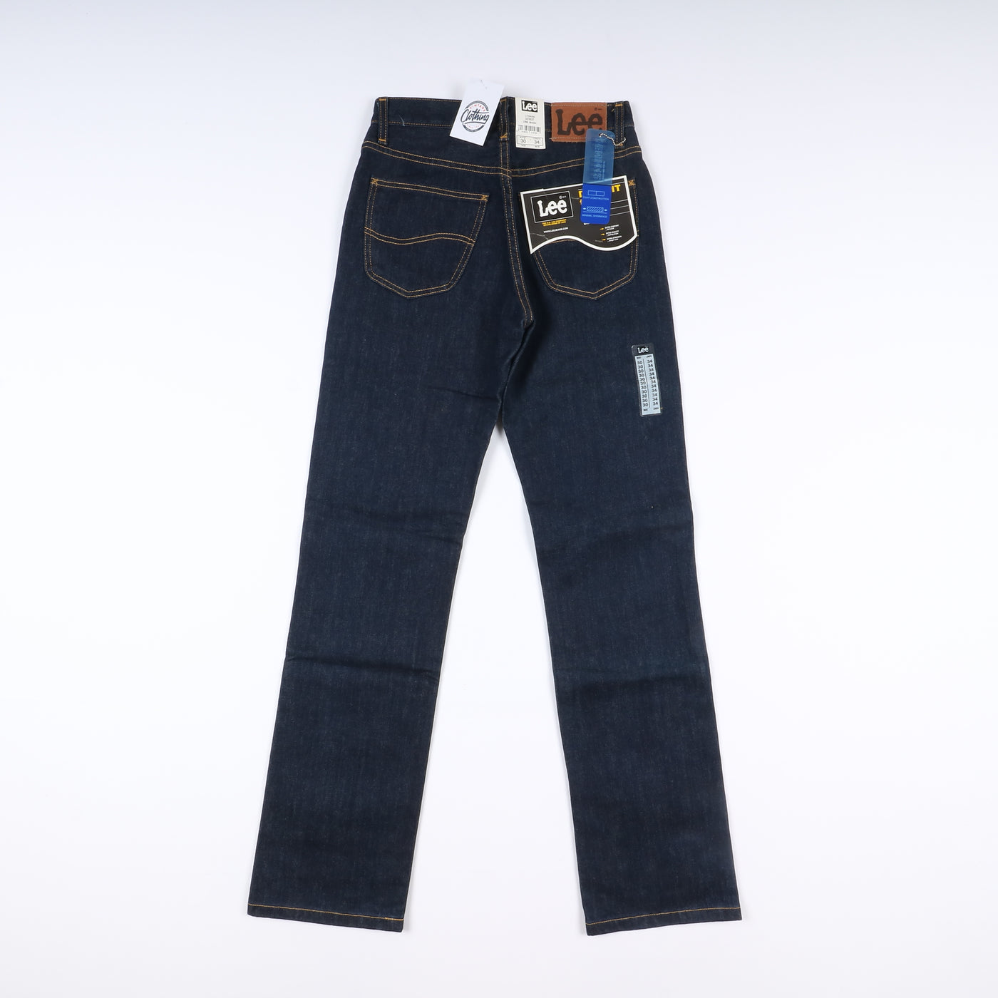 Lee Detroit One Wash W30 L34 Denim Uomo Vita Alta Nuovo Dead Stock w/Tags