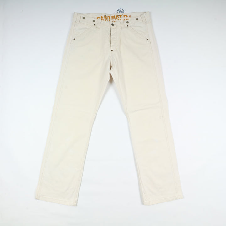 Lee Waist Overall Work Jeans Bianco W38 L36 Uomo