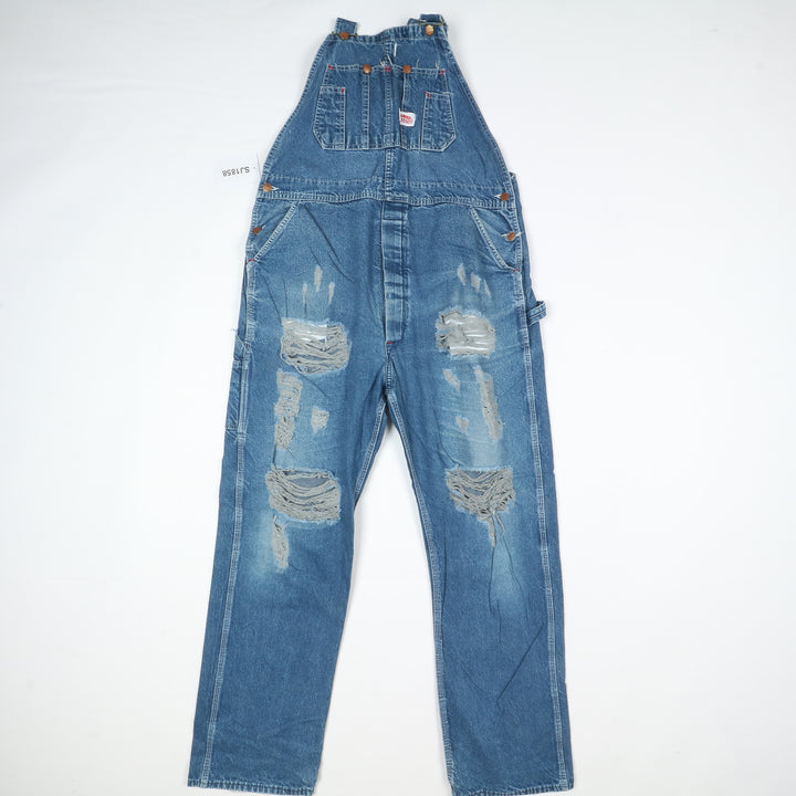 Round House Salopette di Jeans Vintage Denim W40 L40 Uomo