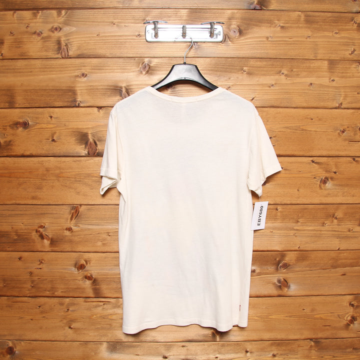 T-Shirt Levi's Vintage Bianco con Falco Taglia S Unisex