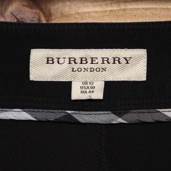 Burberry Pantalone in Seta Nero Taglia 44 Donna