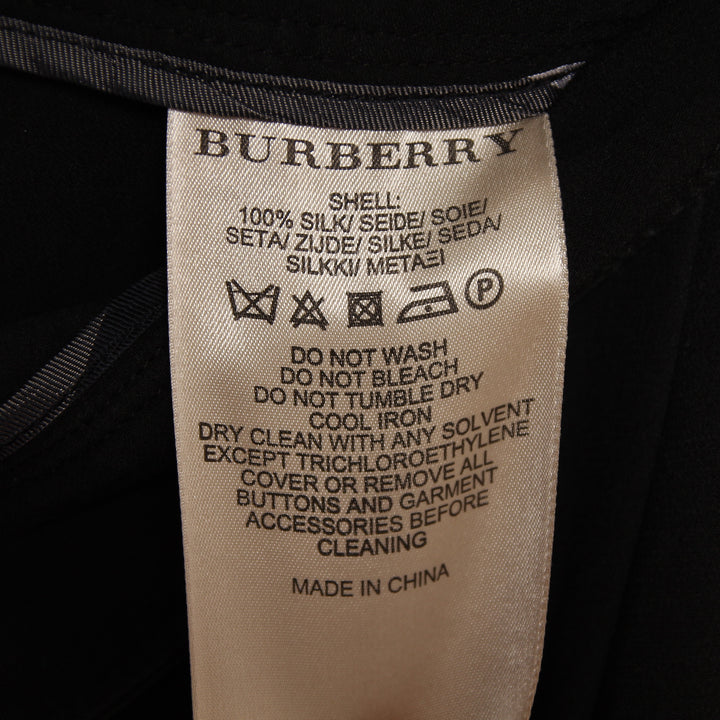 Burberry Pantalone in Seta Nero Taglia 44 Donna