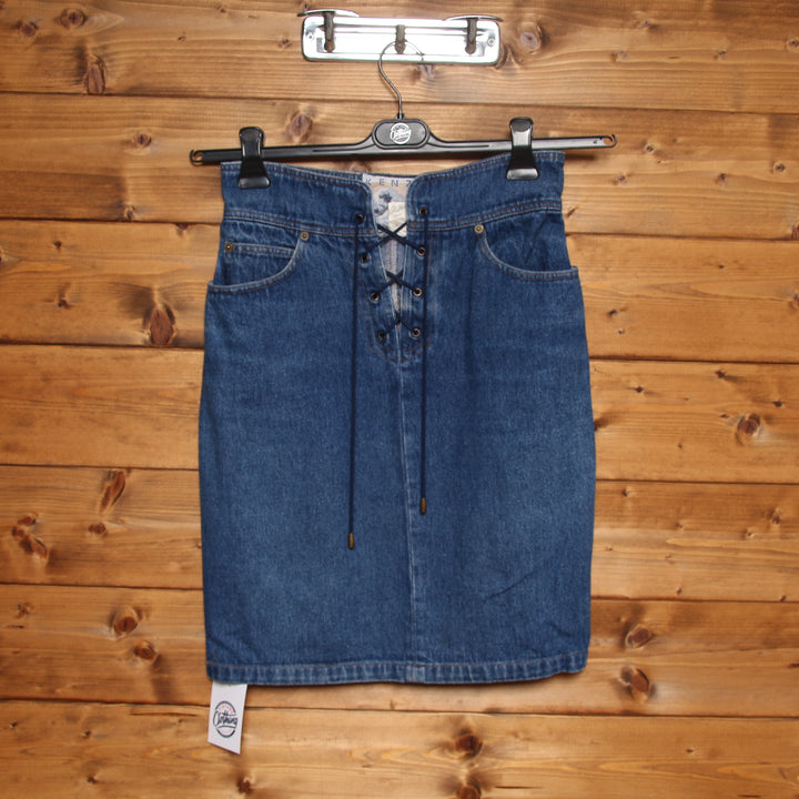 Kenzo Jeans Tab Gonna Tubino Denim Taglia 40 Donna