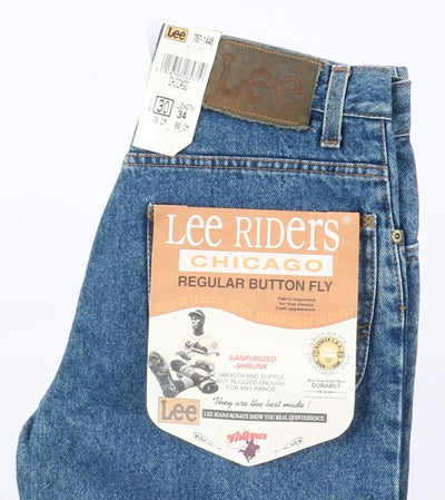 Lee Chicago W30 L34 Denim Unisex Vita Alta Dead Stock w/Tags