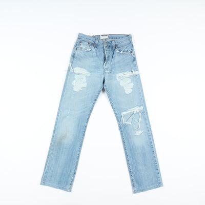 Levi's 501 Rivets 1947 Jeans Denim W30 L34 Unisex Vita Alta Special Edition