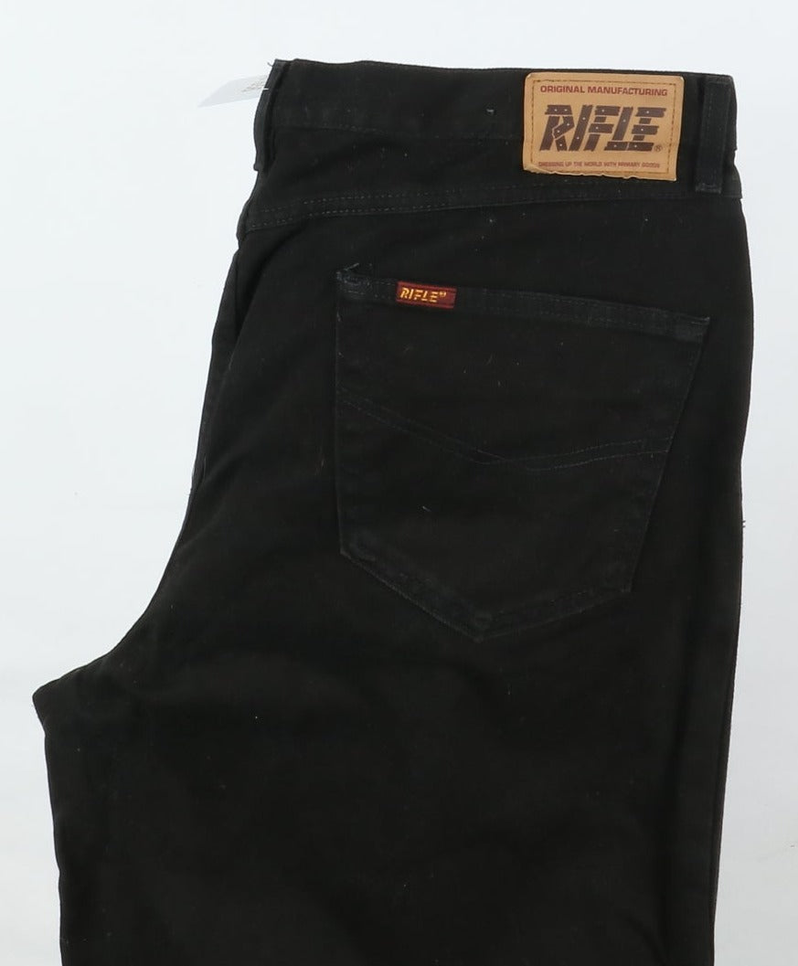 Rifle Regular Fit Jeans Nero W46 L36 Uomo