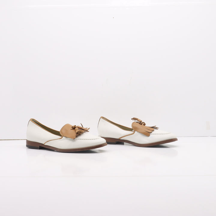 Bottega "Milano" Mocassino Panna e Marrone Eur 37 Donna Hand Made