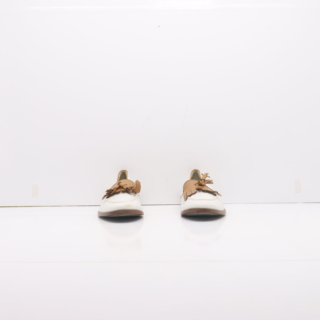 Bottega "Milano" Mocassino Panna e Marrone Eur 37 Donna Hand Made