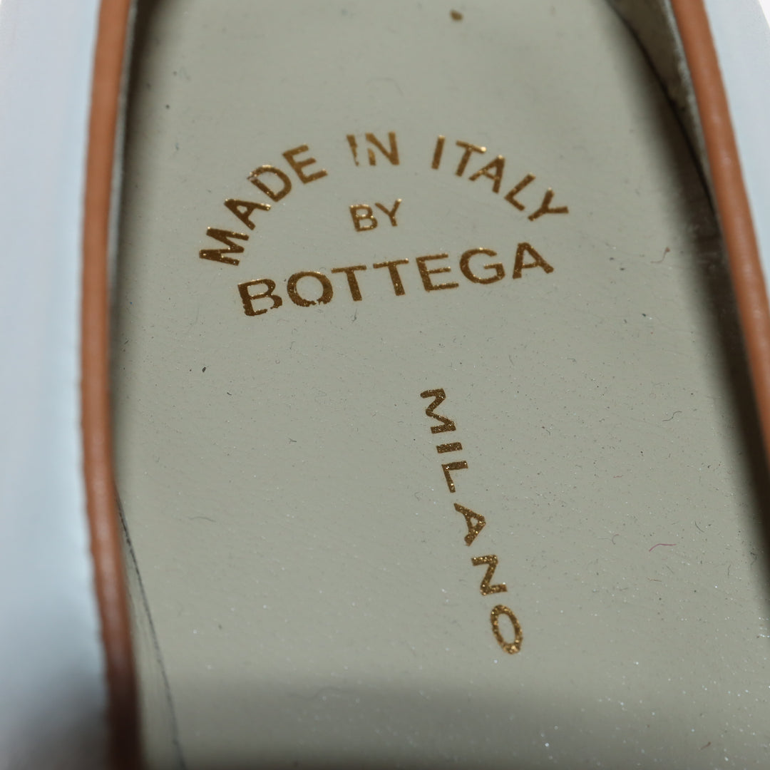 Bottega "Milano" Mocassino Panna e Marrone Eur 37 Donna Hand Made