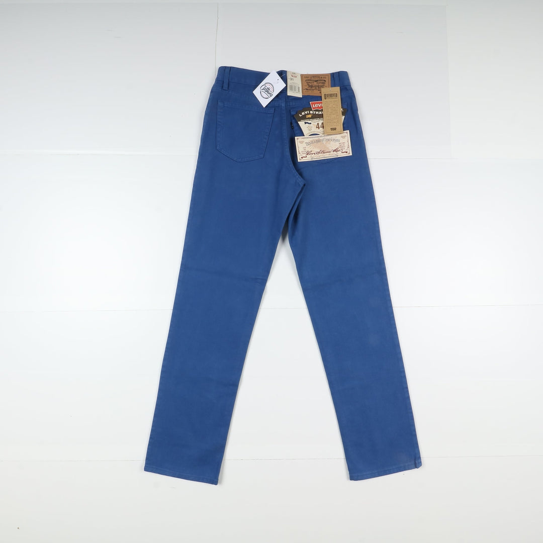 Levi's 440 Overdyed Semi Loose Fit Jeans W31 L34 Blu Unisex Vita Alta Dead Stock* w/Tags