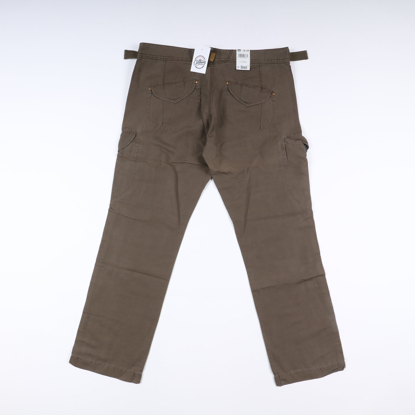 Lee Cay Work Pant W38 L34 Verde Uomo Vita Alta Dead Stock w/Tags