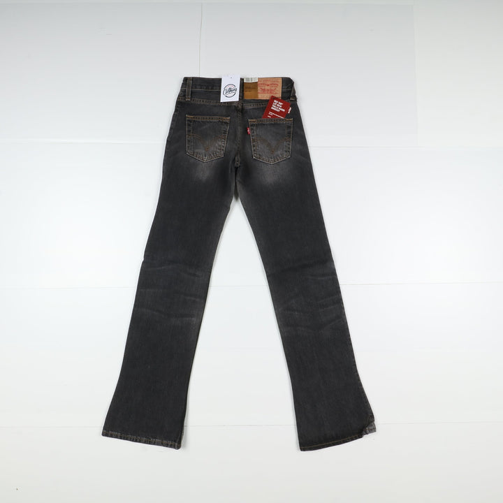 Levi's 518 Low Rise Shoecut a Zampa Jeans W26 L34 Nero Donna Vita Bassa Dead Stock* w/Tags