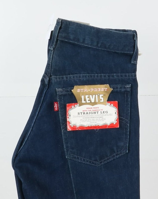 Levi's 566 Sta Prest Straight Leg Jeans W28 L32 Denim Uomo Vita Alta Dead Stock* w/Tags