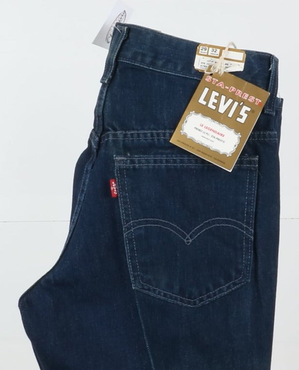 Levi's Sta Prest Straight Leg Jeans W29 L32 Denim Unisex Vita Alta Dead Stock* w/Tags