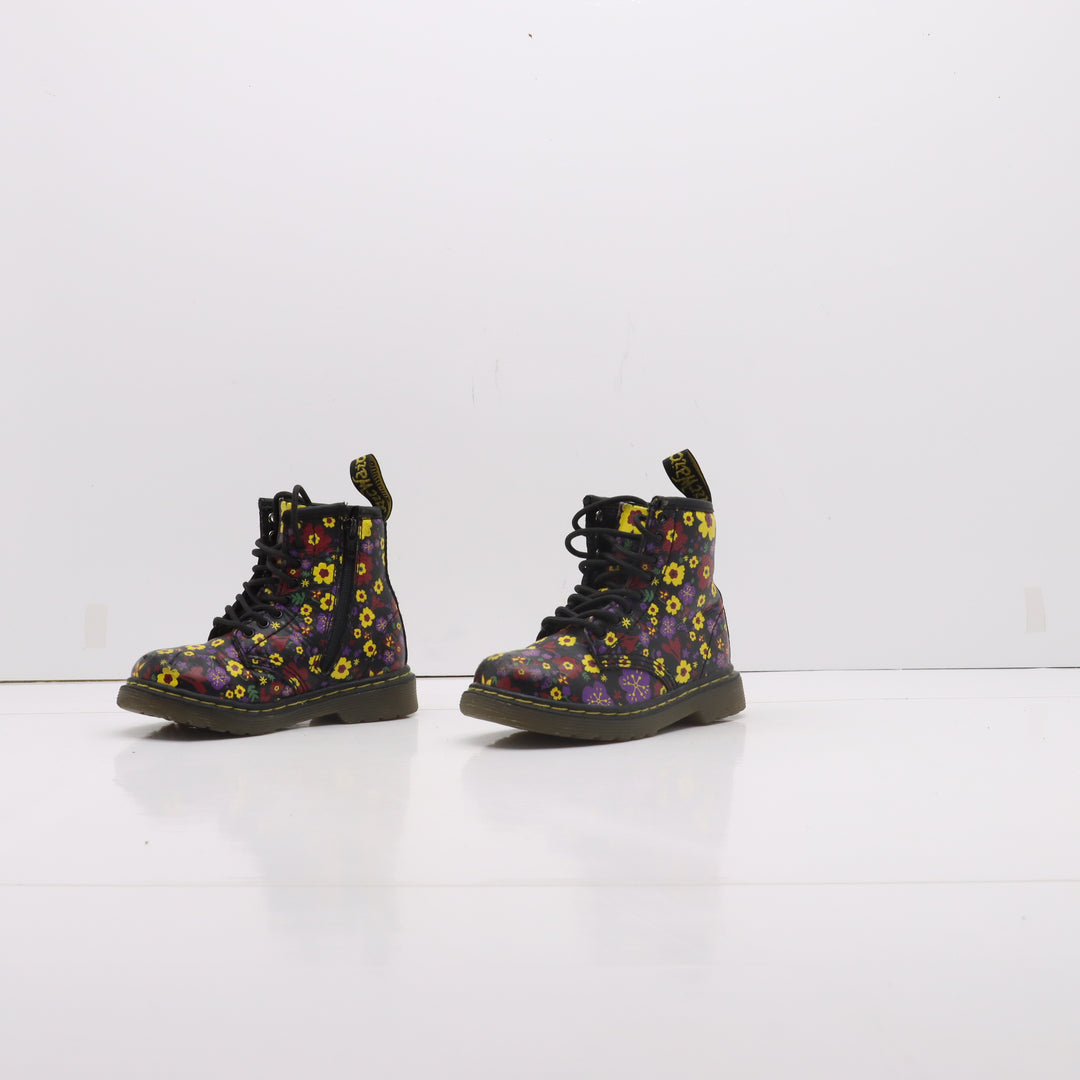 Stivaletto Dr. Martens Brookle Nero Floreale Numero 23 Bambina