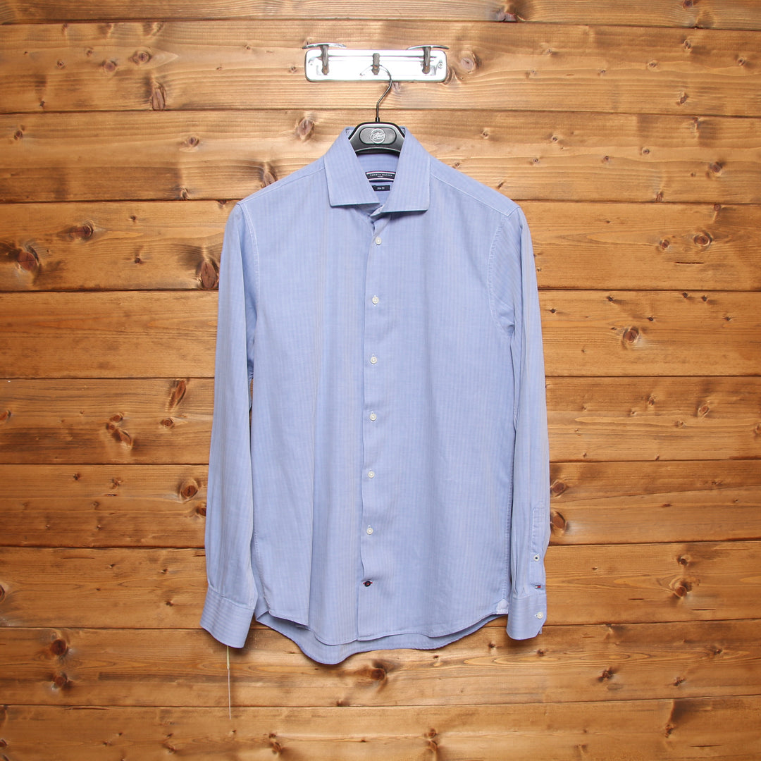 Camicia Tommy Hilfiger Slim Fit Azzurra Taglia 40 Uomo