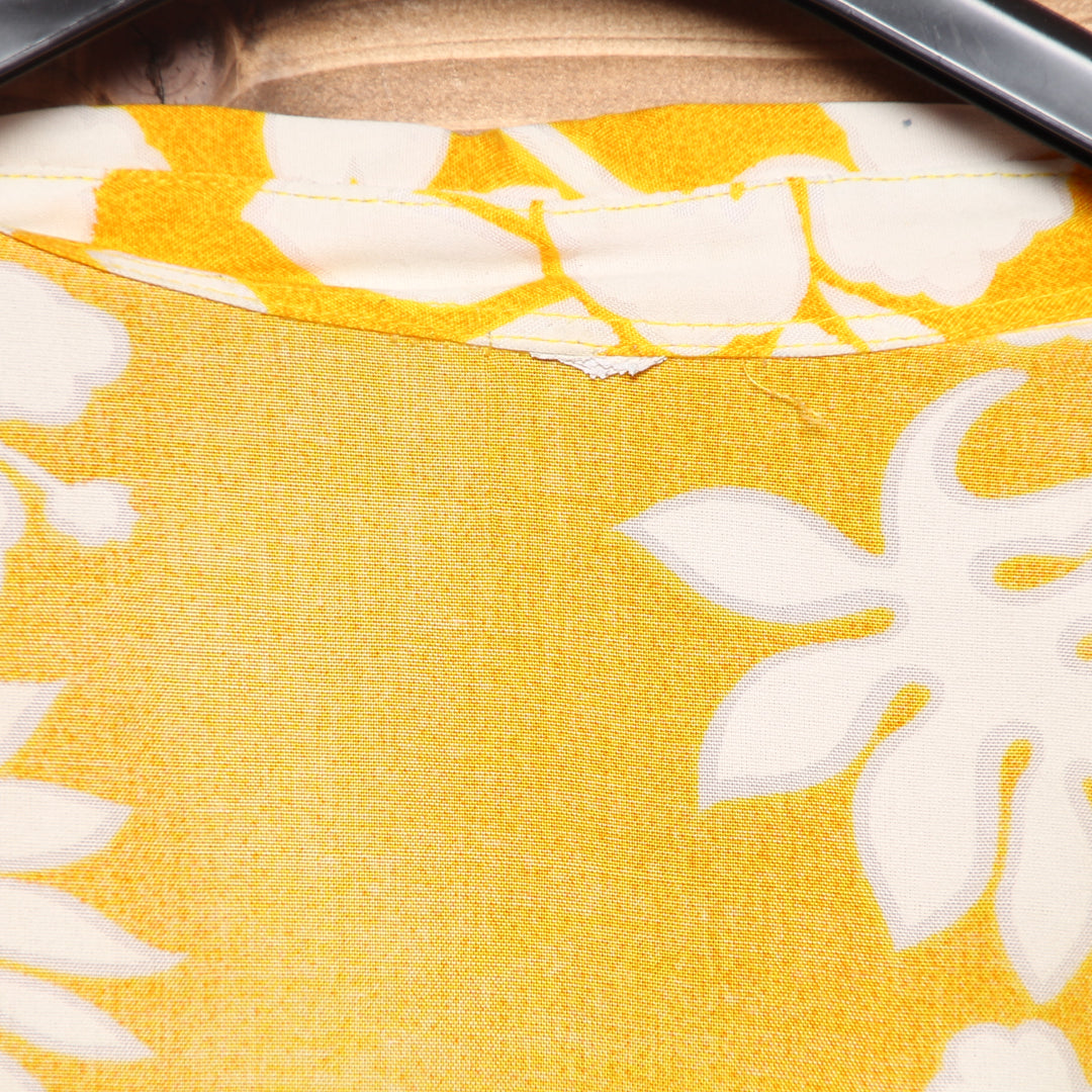 Camicia Hawaiana Giallo e Bianco Uomo