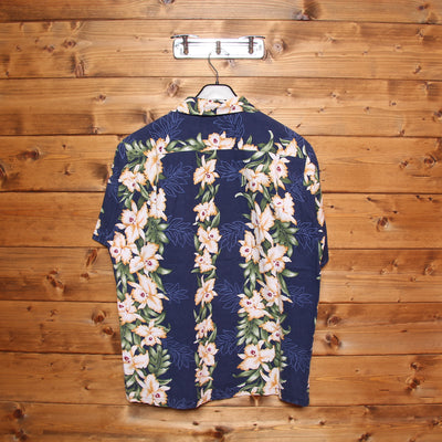 Camicia Hawaiana Reserve Blu con Fantasia Uomo