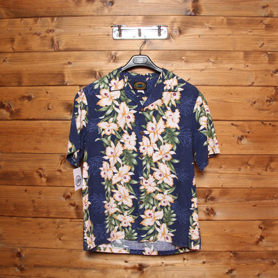 Camicia Hawaiana Reserve Blu con Fantasia Uomo