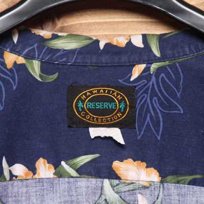 Camicia Hawaiana Reserve Blu con Fantasia Uomo