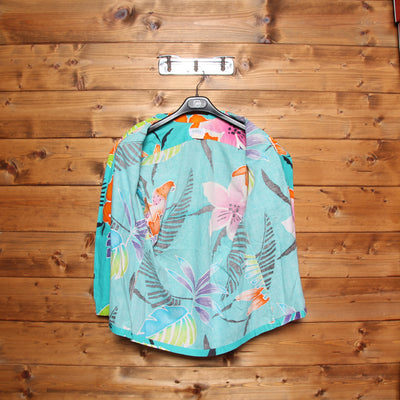 Camicia Hawaiana Surf Line Azzurro con Fantasia Taglia S Uomo
