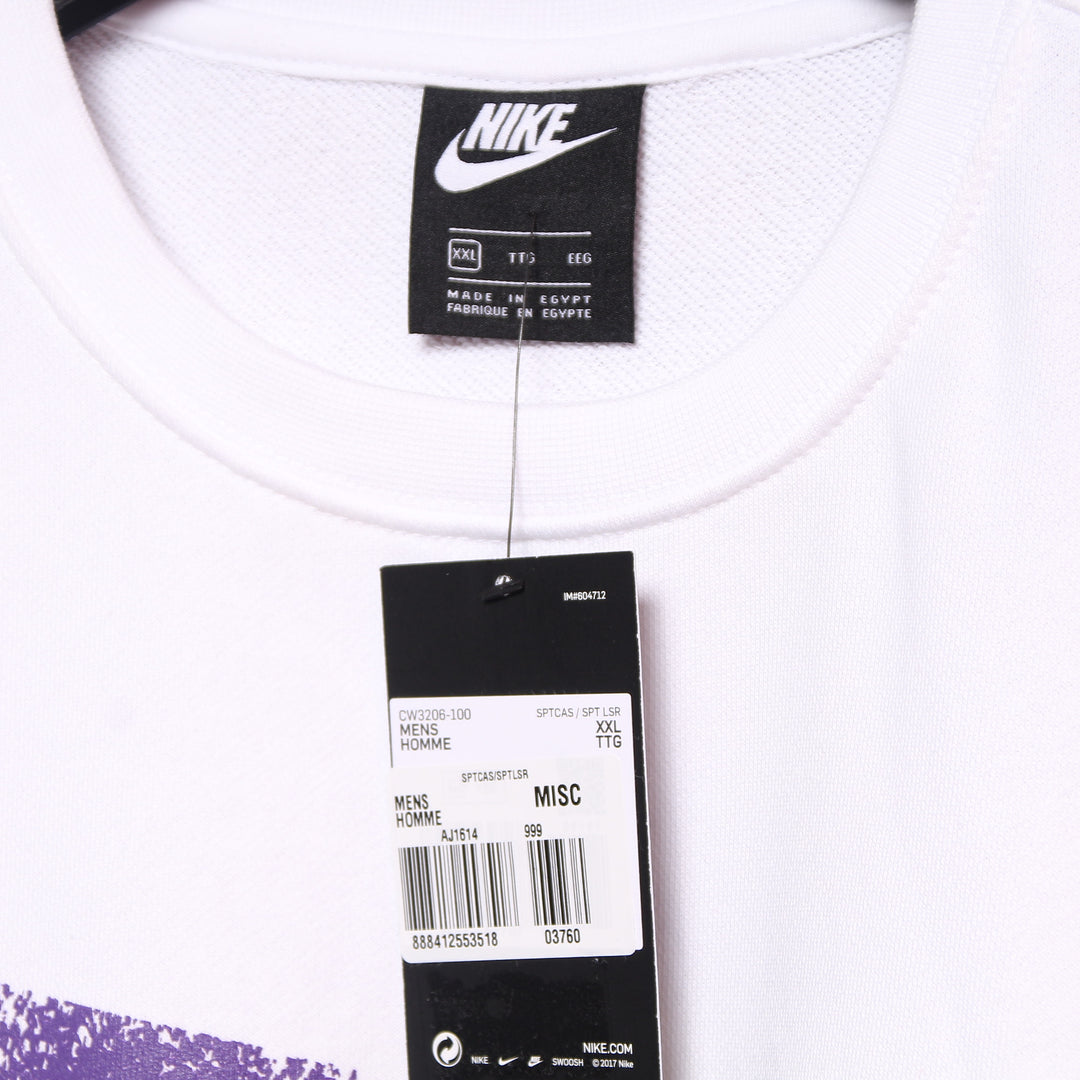 Felpa Nike Bianco Taglia XXL Uomo w/Tag