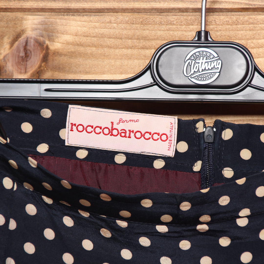 Rocco Barocco Mini Gonna Blu a Pois Donna