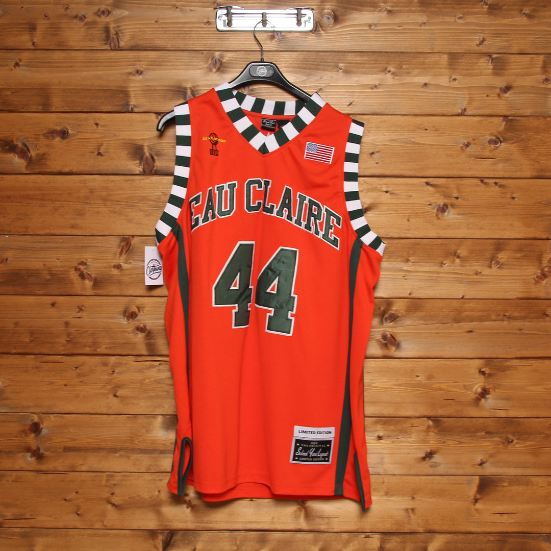 School Yard Legend Maglia da Basket Eau Claire O'Neal 44 Vintage Arancione Taglia 52 Uomo Made in Korea