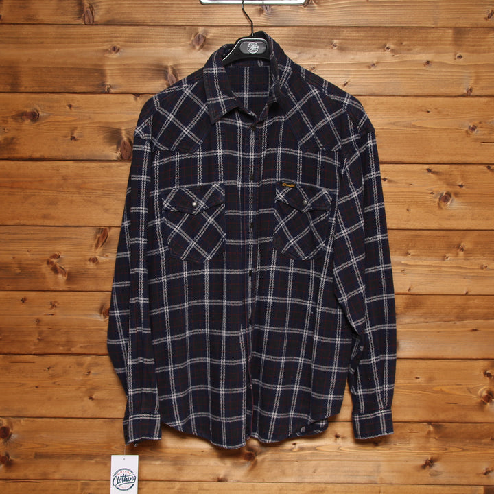 Wrangler Camicia Casual Blu a Quadri Uomo