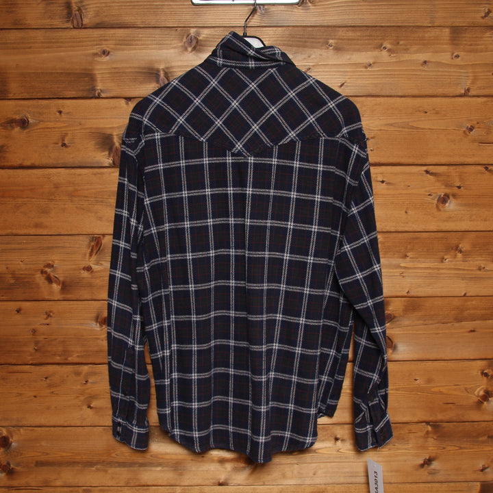 Wrangler Camicia Casual Blu a Quadri Uomo