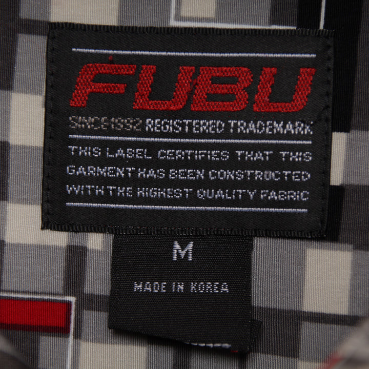 Fubu Camicia Casual Grigia Taglia M Uomo Made in Korea