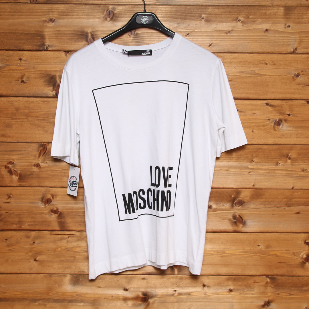 Love Moschino T-Shirt Bianca Taglia 42 Uomo