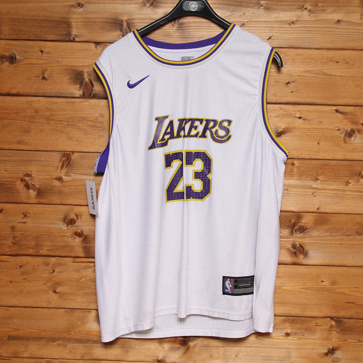 Nike Maglia da Basket Los Angeles Lakers James 23 Bianca Taglia XXL Uomo