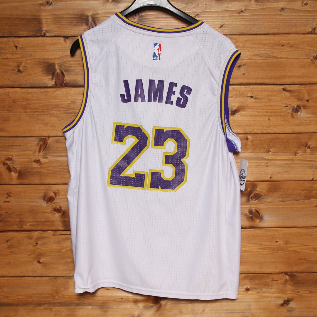 Nike Maglia da Basket Los Angeles Lakers James 23 Bianca Taglia XXL Uomo