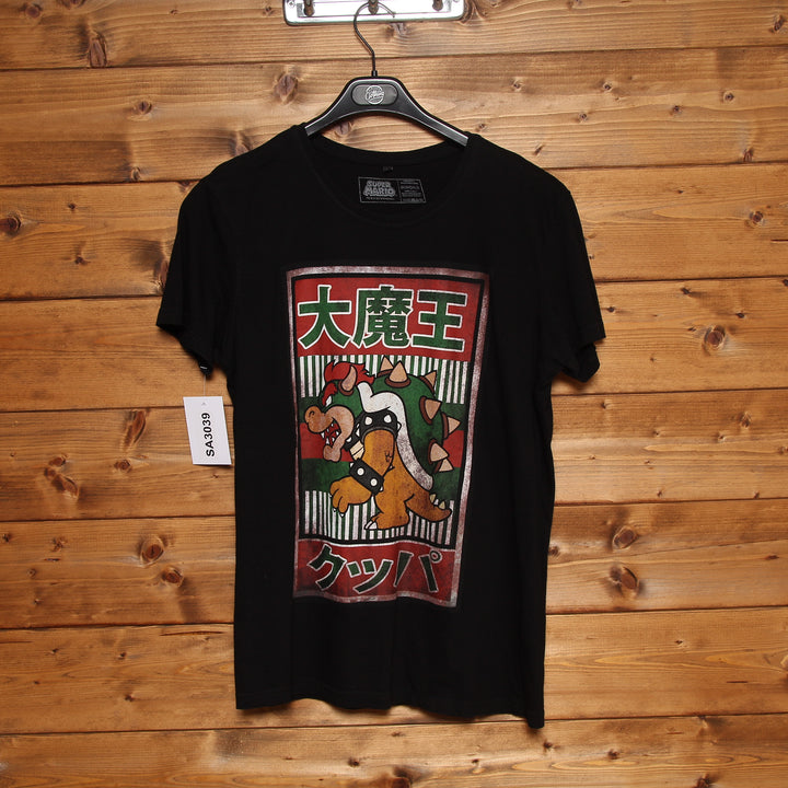 Super Mario T-Shirt Vintage Nera Taglia M Uomo