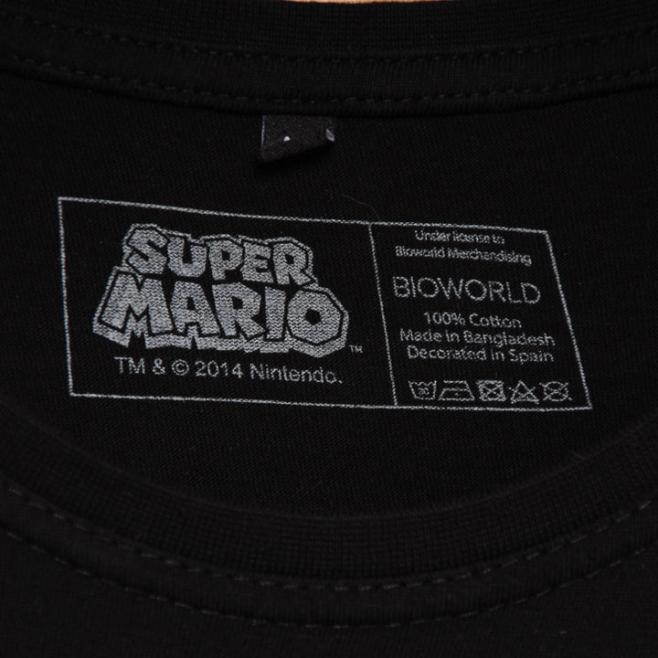 Super Mario T-Shirt Vintage Nera Taglia M Uomo