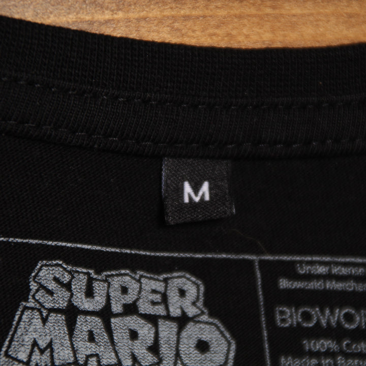 Super Mario T-Shirt Vintage Nera Taglia M Uomo