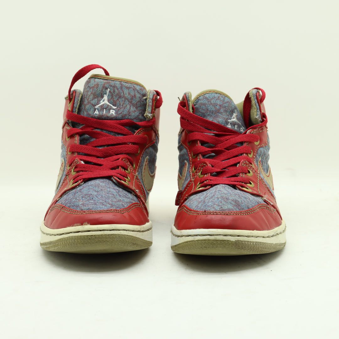 Jordan 1 Retro Levi's Scarpe Denim e Rosso Eu 43 Uomo