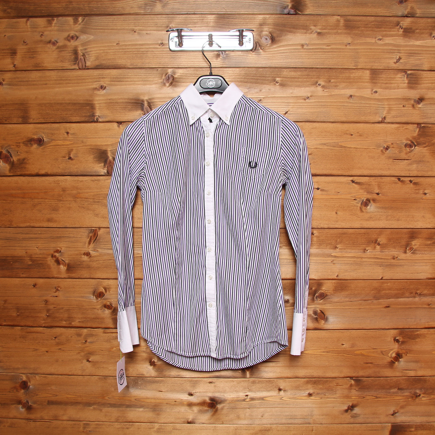 Camicia Fred Perry Bianche a Righe Taglia M Unisex