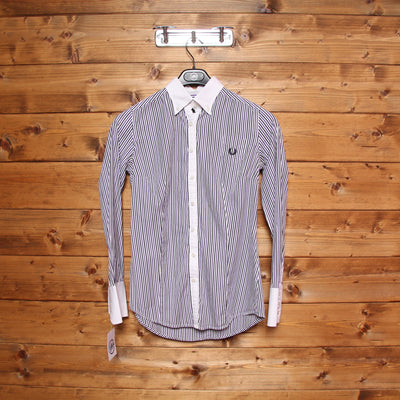Camicia Fred Perry Bianche a Righe Taglia M Unisex