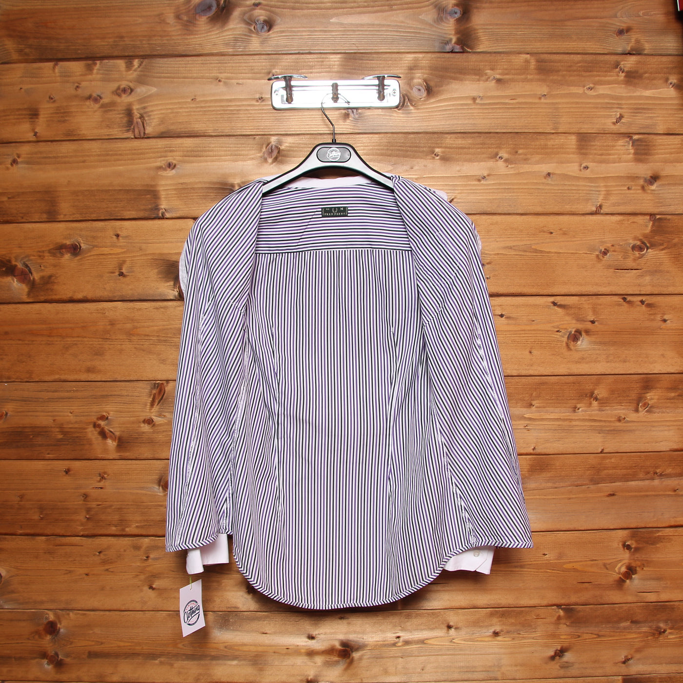 Camicia Fred Perry Bianche a Righe Taglia M Unisex