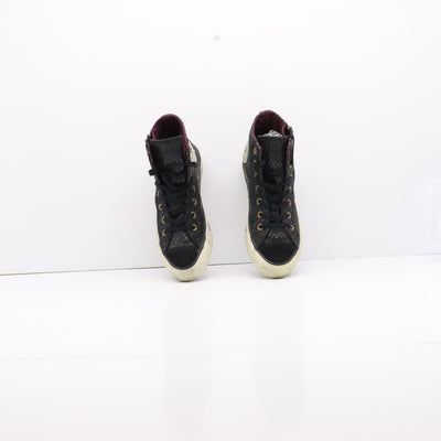 Converse All Star Alte Nere Pitonata Eur 37 Unisex