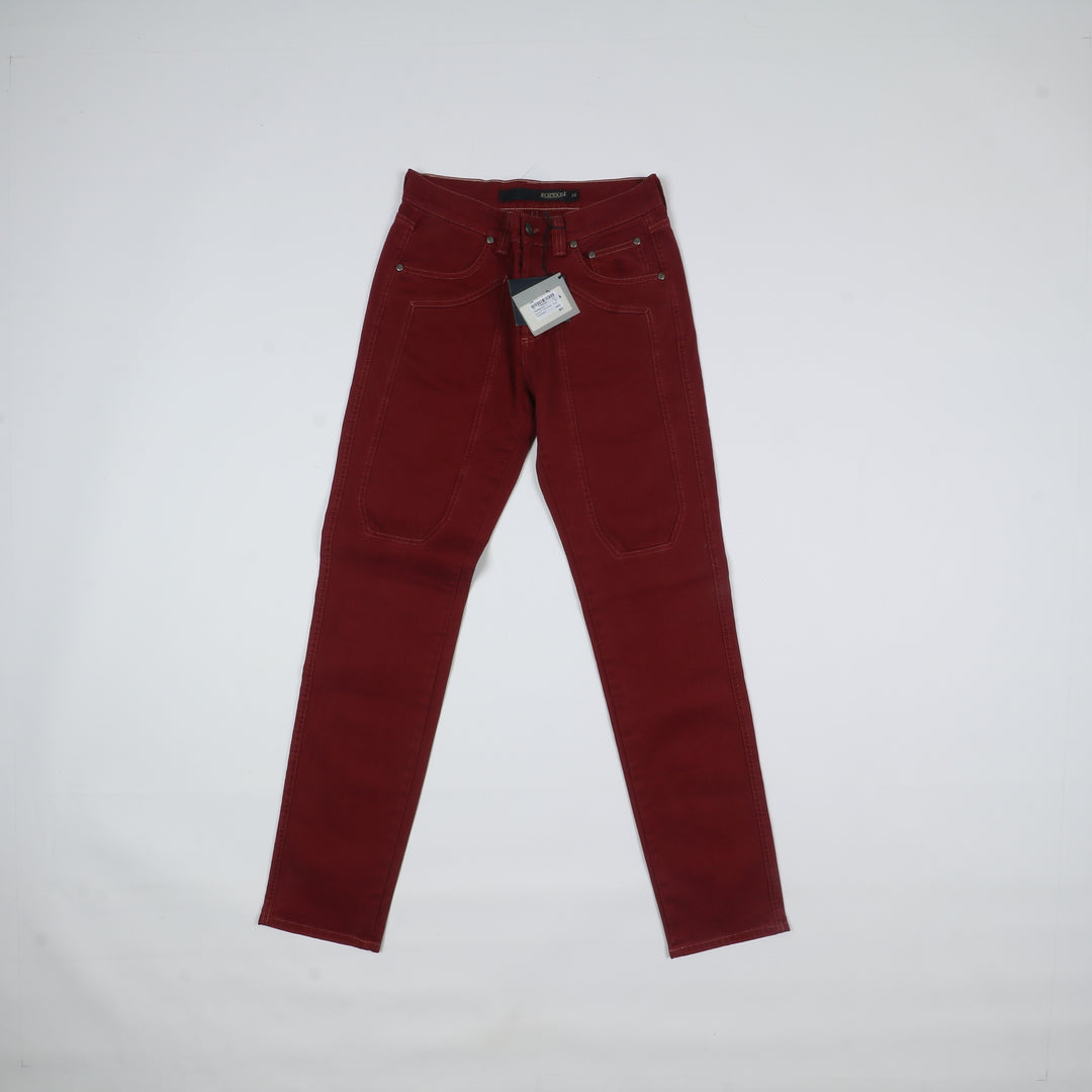 Jeckerson Pantalone Bordeaux W30 Donna Deadstock w/Tags