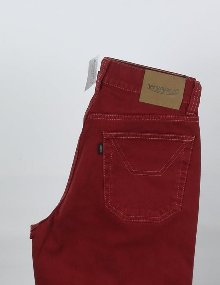 Jeckerson Pantalone Bordeaux W30 Donna Deadstock w/Tags