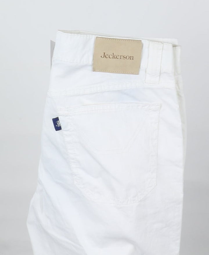 Jeckerson Pantalone Comfort Fit Bianco W31 Unisex Deadstock W/Tags