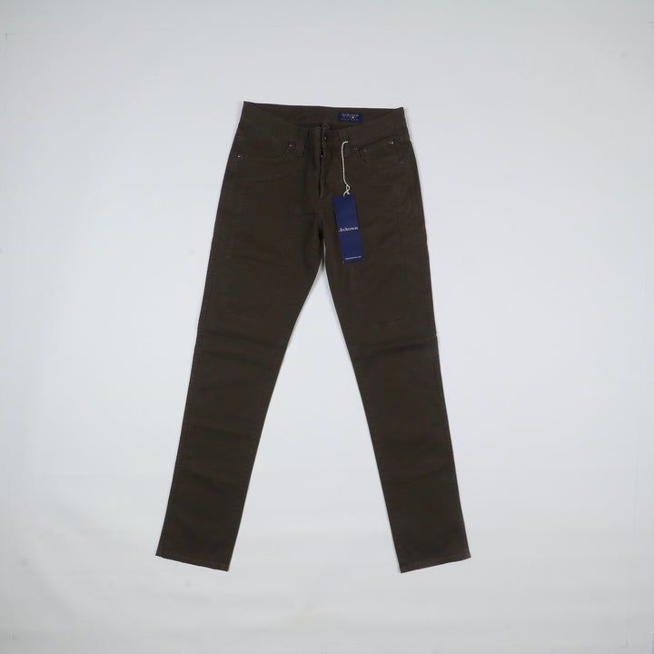 Jeckerson Pantalone Slim Fit Marrone W31 Unisex Deadstock W/Tags