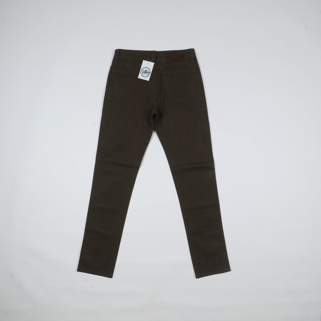 Jeckerson Pantalone Slim Fit Marrone W31 Unisex Deadstock W/Tags