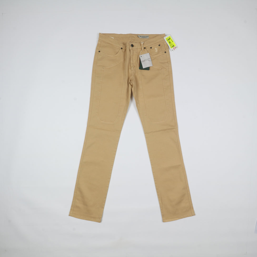 Jeckerson Pantalone Beige W32 Donna Deadstock W/Tags